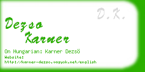 dezso karner business card